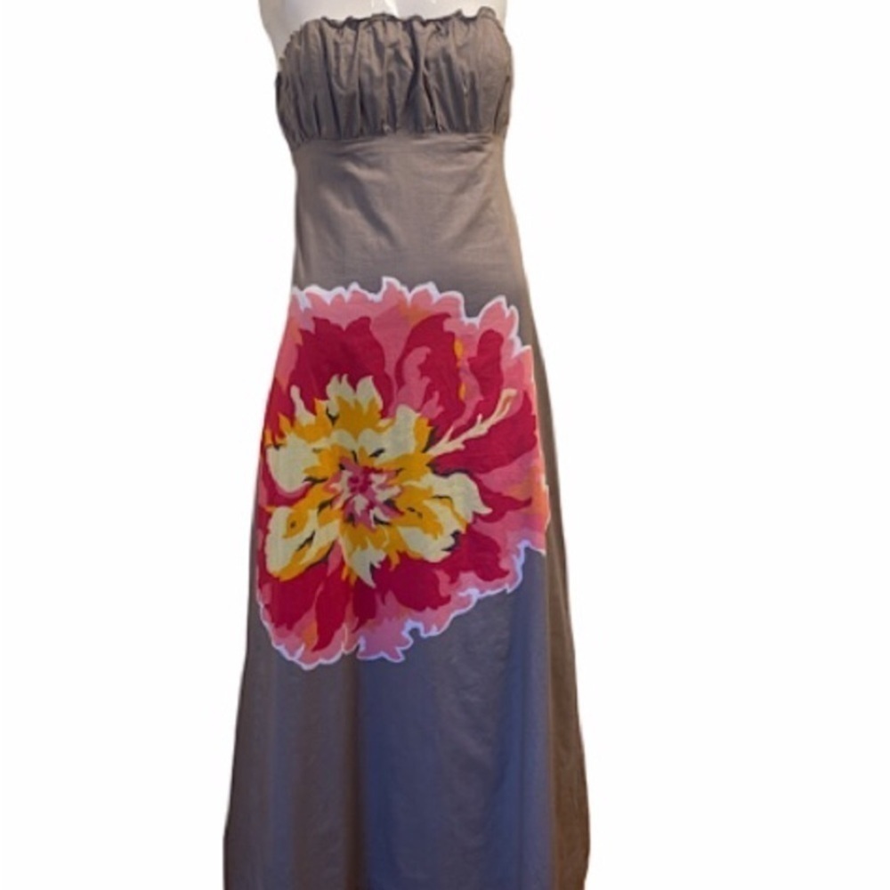 Floral print stunning Strapless maxi